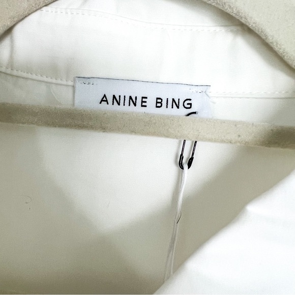 Anine Bing Mika Shirt in White - Picture 9 of 11